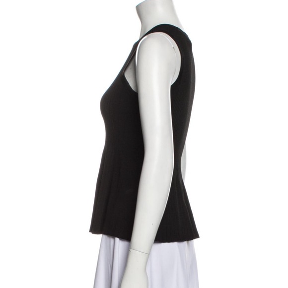 Women’s Theory Rib knit mix peplum sweater black S - Picture 3 of 6